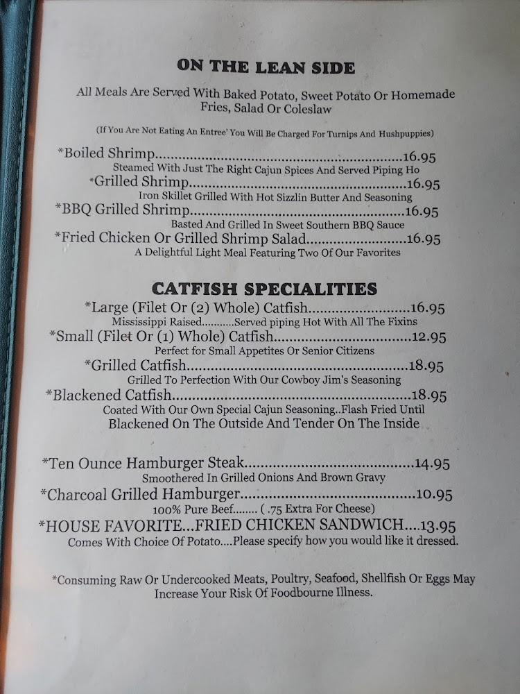Cowboy Jim's Riverside Restaurant Menu image 2